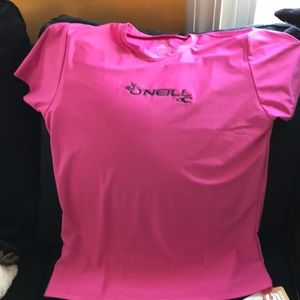 O’Neill swum/sun shirt in hot pink. Brand new.